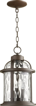9"W Winston 3-light Outdoor Pendant Light Oiled Bronze