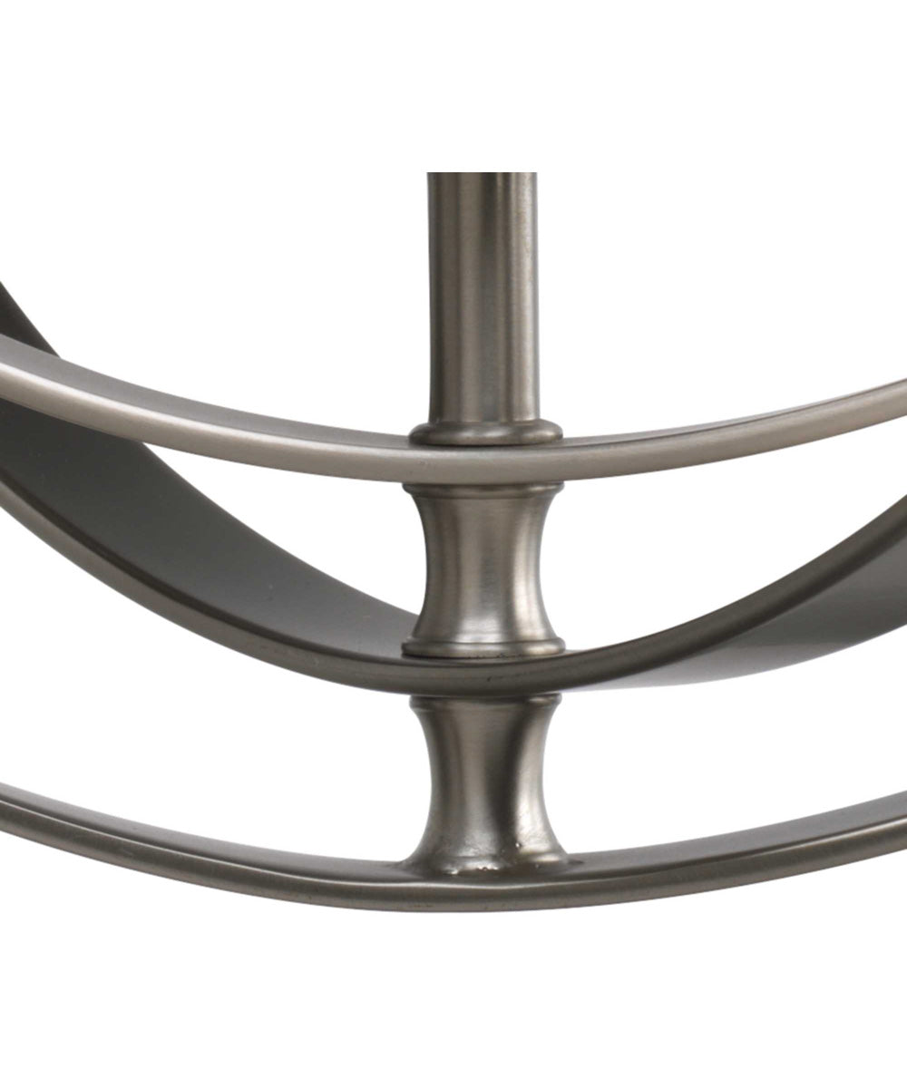 Equinox 5-Light New Traditional Sphere Pendant Light Burnished Silver