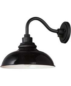 Granville 1-Light Outdoor Wall Sconce Gloss Black / Black