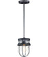 7"W Breakwater 1-Light Outdoor Pendant / Semi-Flush Black