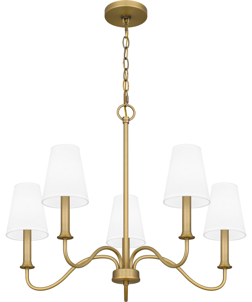 Beatty 5-light Chandelier Aged Brass