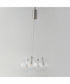 Burst 4-Light LED Pendant - Clear Satin Nickel