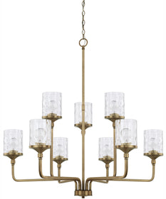 Colton 9-Light Chandelier Aged Brass
