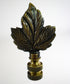 3"H Delicate Leaf Antique Metal Finish Lamp Finial