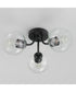 Knox 3-Light Semi-Flush Mount Black