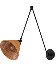 1-light Wall Mount Light Fixture Matte Black