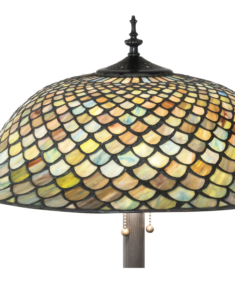 62" High Tiffany Fishscale Floor Lamp