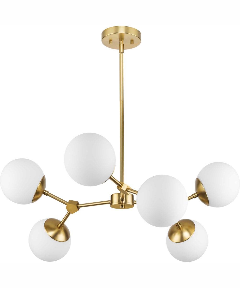 Haas 6-Light Mid-Century Modern Chandelier Brushed Bronze