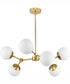 Haas 6-Light Mid-Century Modern Chandelier Brushed Bronze