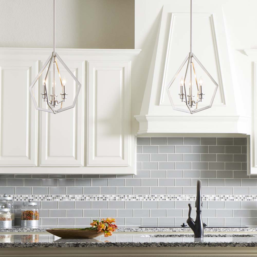 14"W Knox 3-light Pendant Satin Nickel