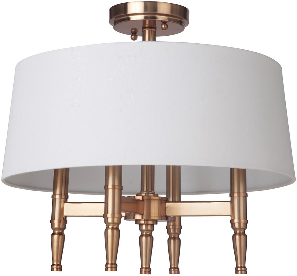 18"W Ella 4-Light Semi Flush Satin Brass