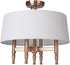 18"W Ella 4-Light Semi Flush Satin Brass