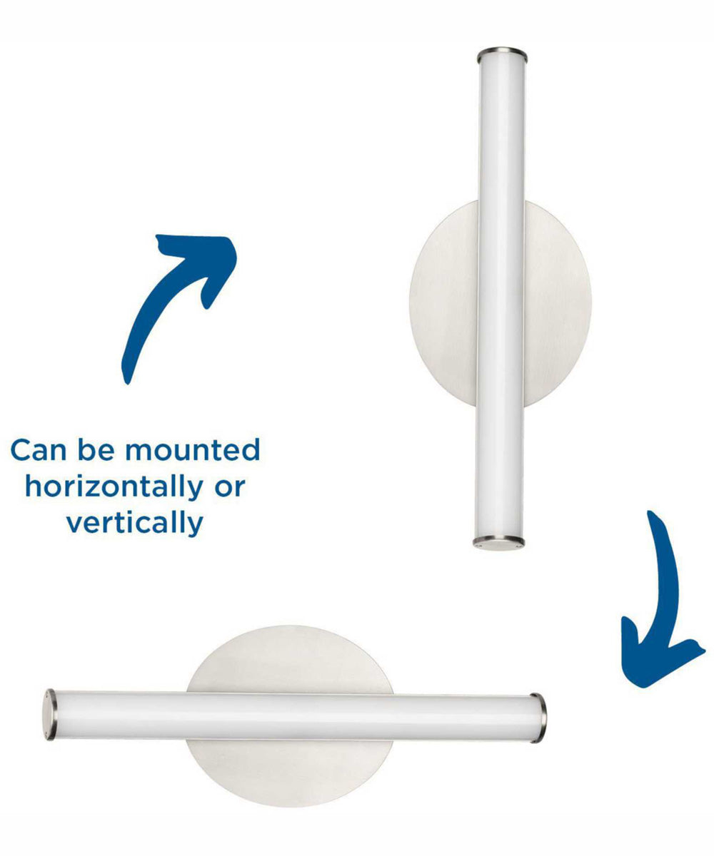 Phase 3 16 in. Small Modern 3CCT Integrated LED Linear Vanity Light Brushed Nickel