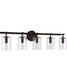 Hailie 5-Light Vanity Flat Black