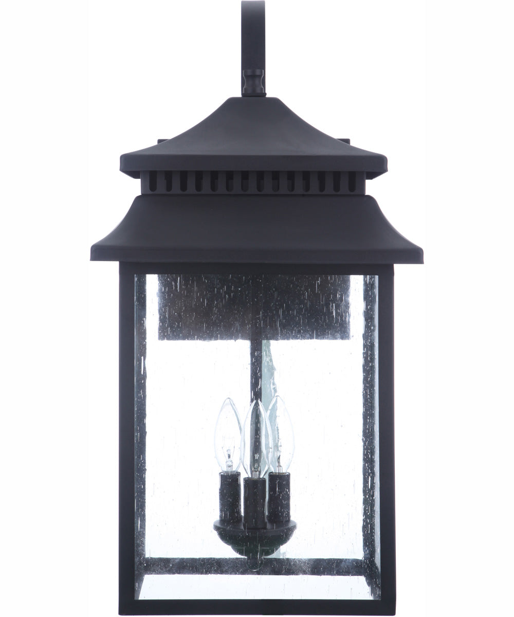 Crossbend 3-Light Outdoor Wall Lantern Matte Black