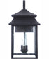Crossbend 3-Light Outdoor Wall Lantern Matte Black