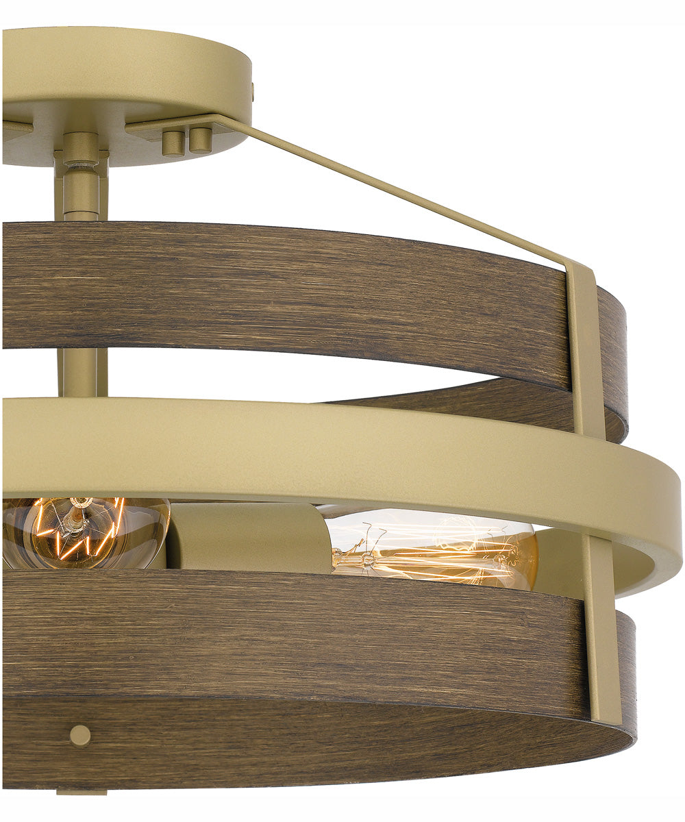 Gadsen Medium 3-light Semi Flush Mount Champagne Gold
