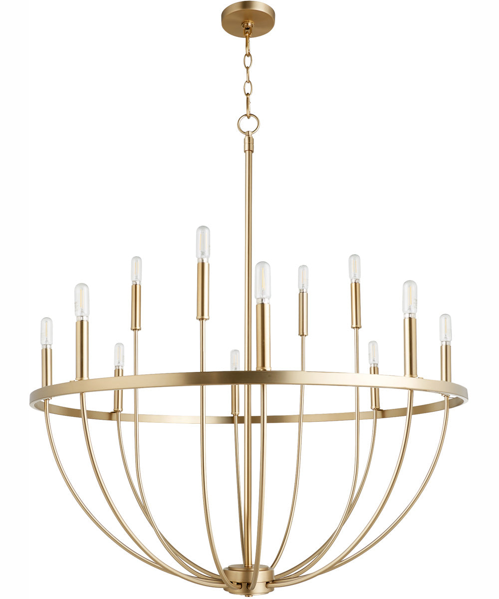 Tribute 12-light Chandelier Aged Brass