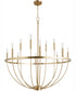 Tribute 12-light Chandelier Aged Brass
