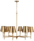 Whitney 8-Light Chandelier Aged Brass