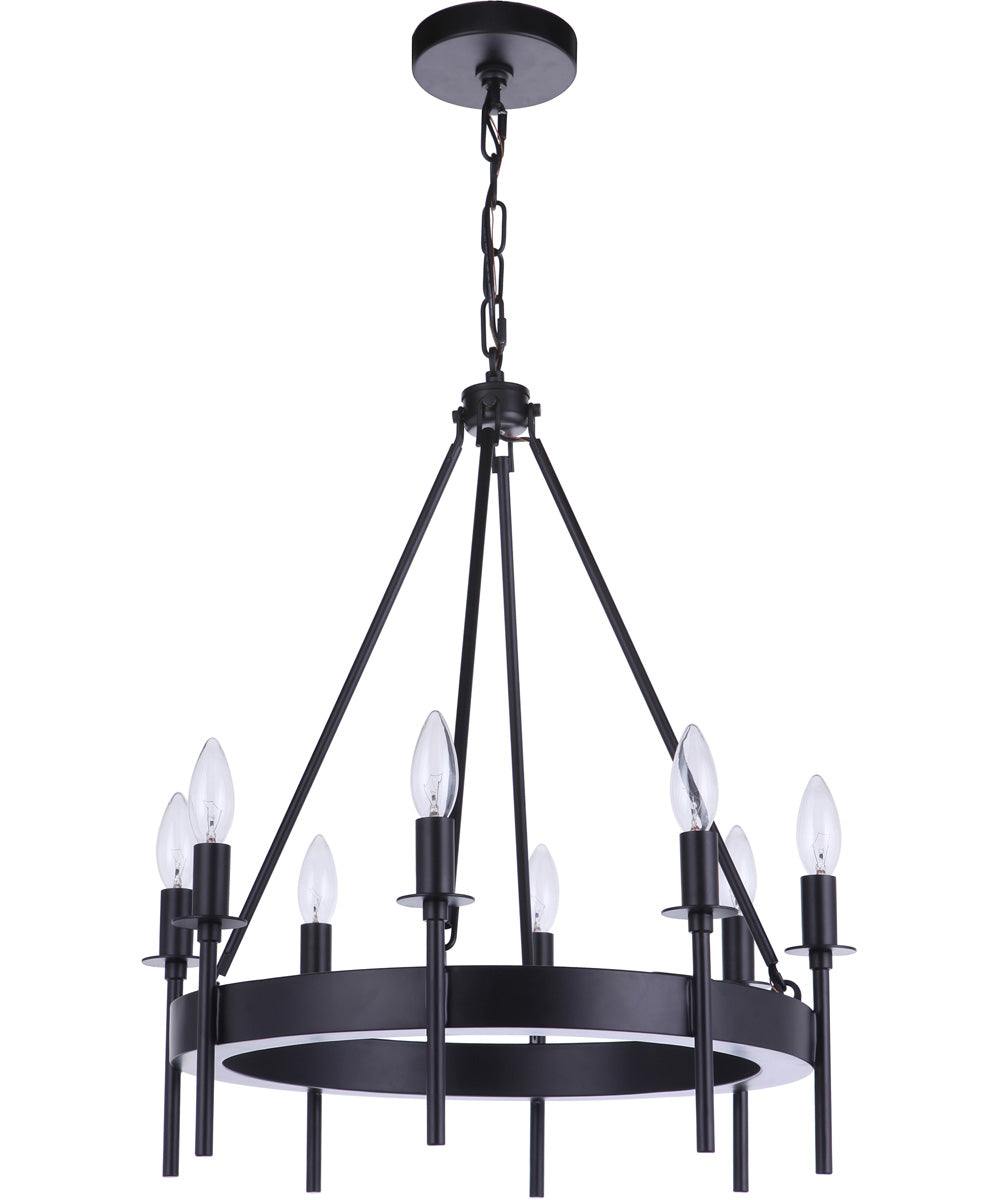 Larrson 8-Light Chandelier Flat Black