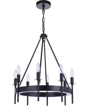 Larrson 8-Light Chandelier Flat Black
