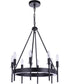 Larrson 8-Light Chandelier Flat Black