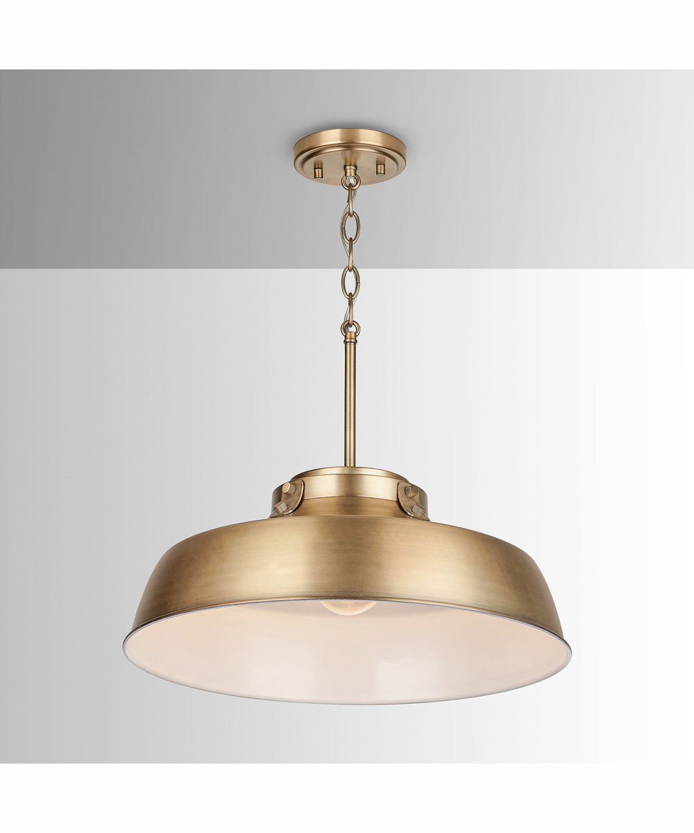 Oakwood 1-Light Pendant Aged Brass