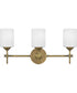 Aria Large 3-light Bath Light Weathered Brass
