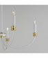 Charlton 5-Light Chandelier Weathered White/Gold Leaf