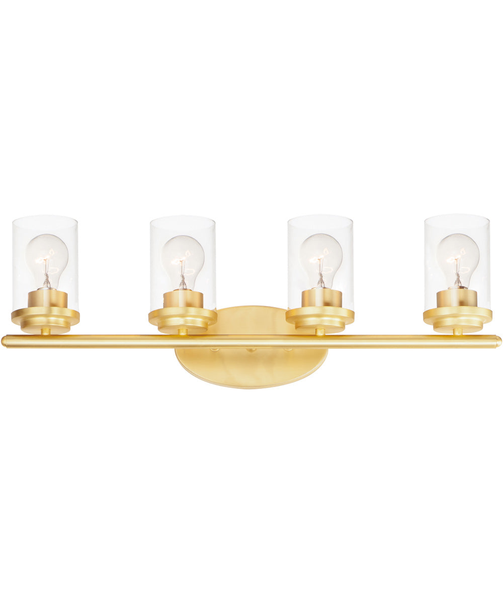 Corona 4-Light Bath Vanity Satin Brass