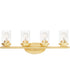 Corona 4-Light Bath Vanity Satin Brass