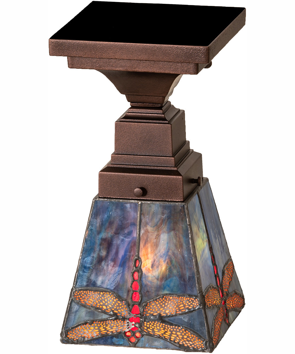 5" Square Prairie Dragonfly Flushmount