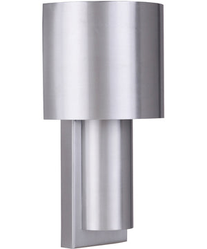 Midtown 1-Light Outdoor Pocket Lantern Satin Aluminum