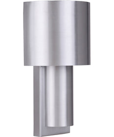 Midtown 1-Light Outdoor Pocket Lantern Satin Aluminum