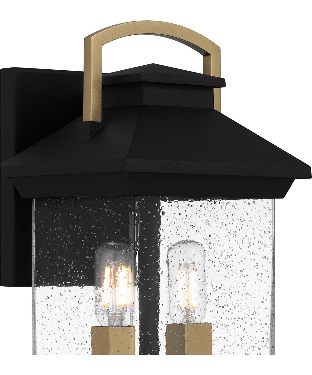 Henderson Small 2-light Outdoor Wall Light  Coastal Armour Aluminum Earth Black