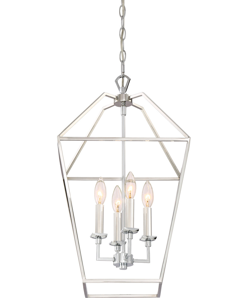 Aviary 4-light Pendant Polished Nickel