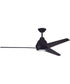 56" Acadian 1-Light Ceiling Fan Flat Black