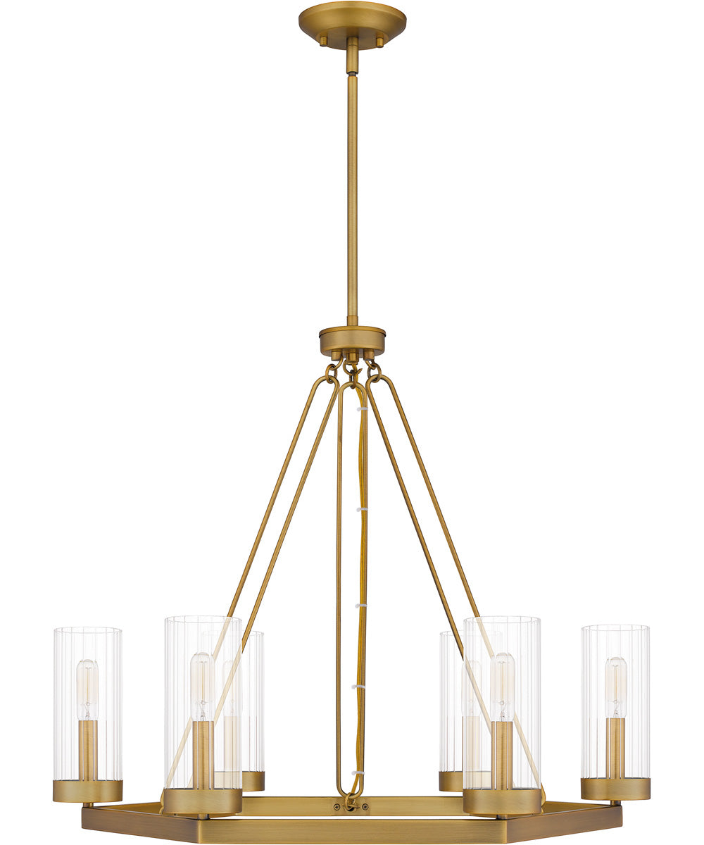 Valens 6-light Chandelier Aged Brass