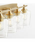 Veno 4-light Bath Vanity Light Aged Brass