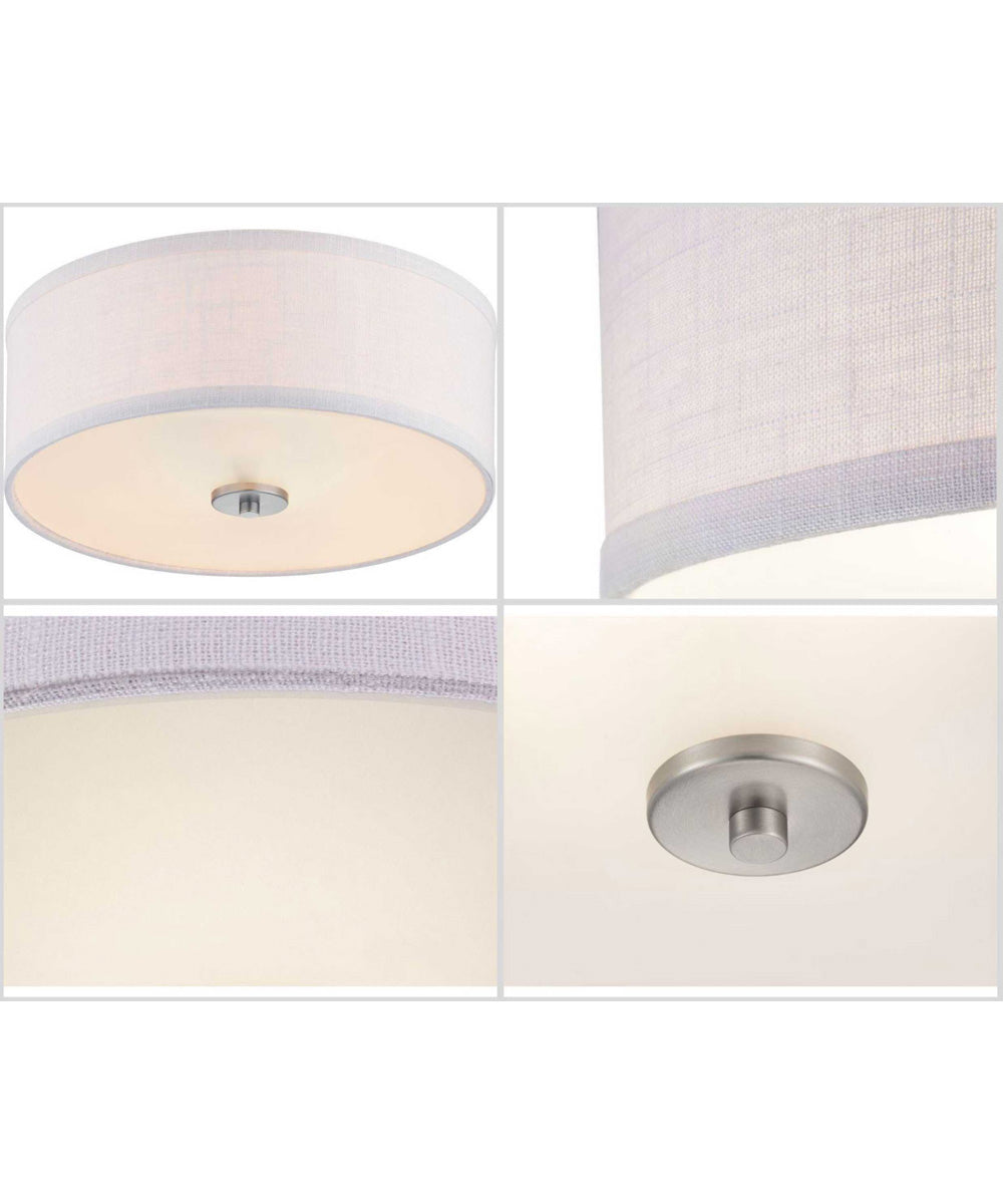 Inspire 13" 2-Light Flush Mount Brushed Nickel