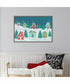 Framed Fa La La I Christmas Houses by Gia Graham Canvas Wall Art Print (33  W x 23  H), Sylvie Greywash Frame