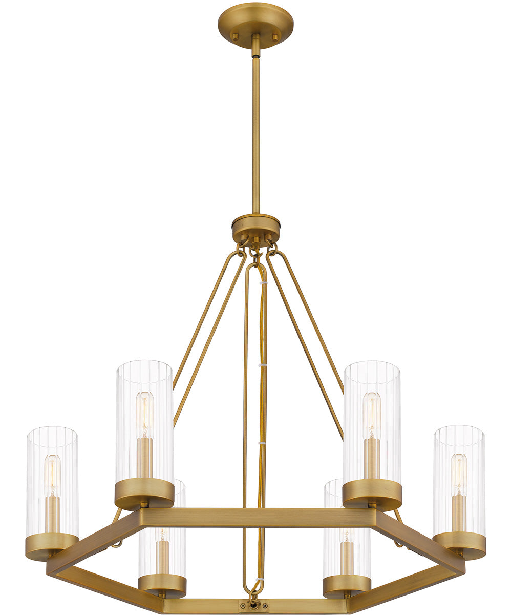 Valens 6-light Chandelier Aged Brass