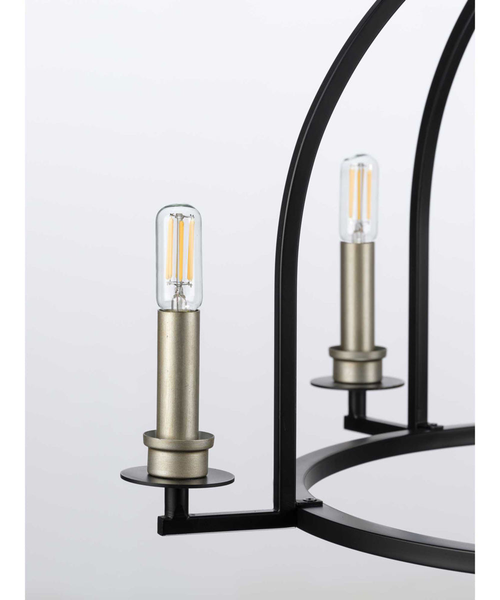 Seneca 5-Light Farmhouse Chandelier Light Matte Black