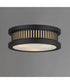 Oxford Outdoor 3-Light Flush Mount Black