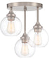 Glenda 3-Light Semi Flush Brushed Nickel