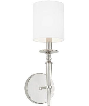 Abbie 1-Light Sconce Polished Nickel