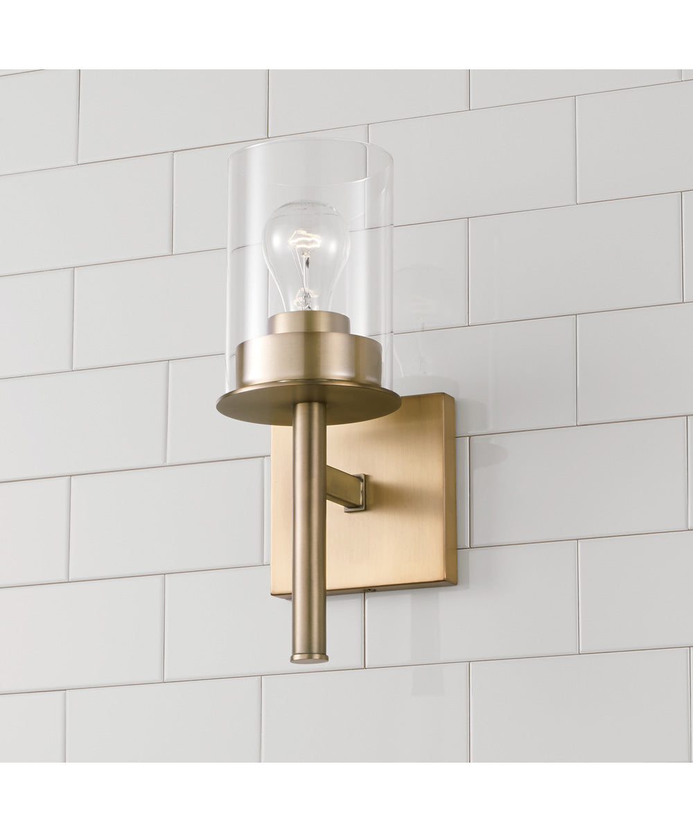 Mason 1-Light Sconce Aged Brass