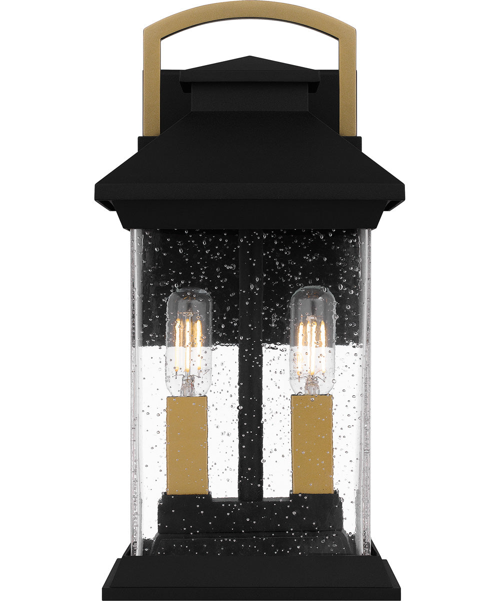 Henderson Small 2-light Outdoor Wall Light  Coastal Armour Aluminum Earth Black