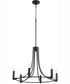 Olympus 6-light Chandelier Textured Black